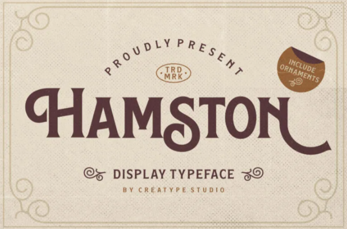 A retro bold font, Hamston Font