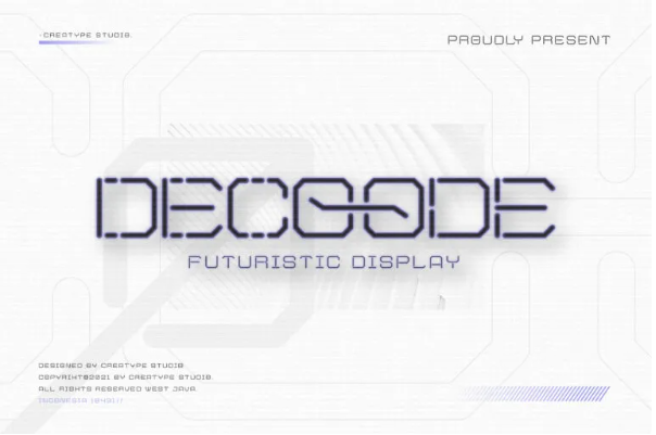 Decoode Futuristic Font