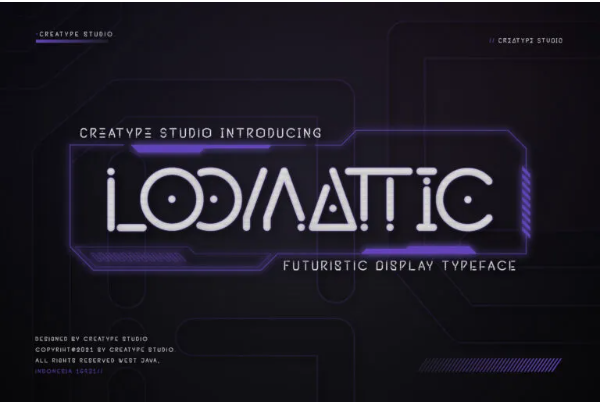 Loomattic Futuristic Race Car Font