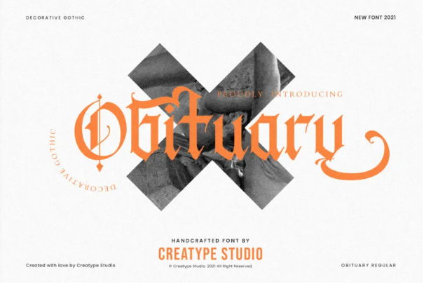 Obituary Gothi Skateboard Font