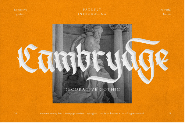 Cambrydge Decorative Skateboard Font