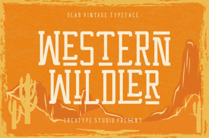 A Wild West font, Western Wildler Font