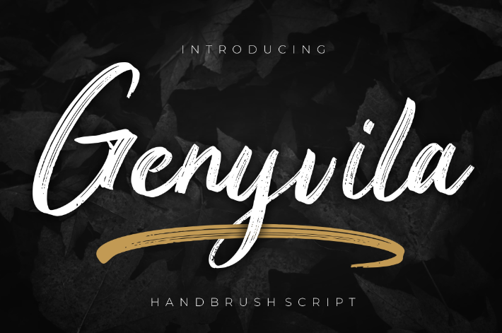 Genyvila Handbrush Business Font