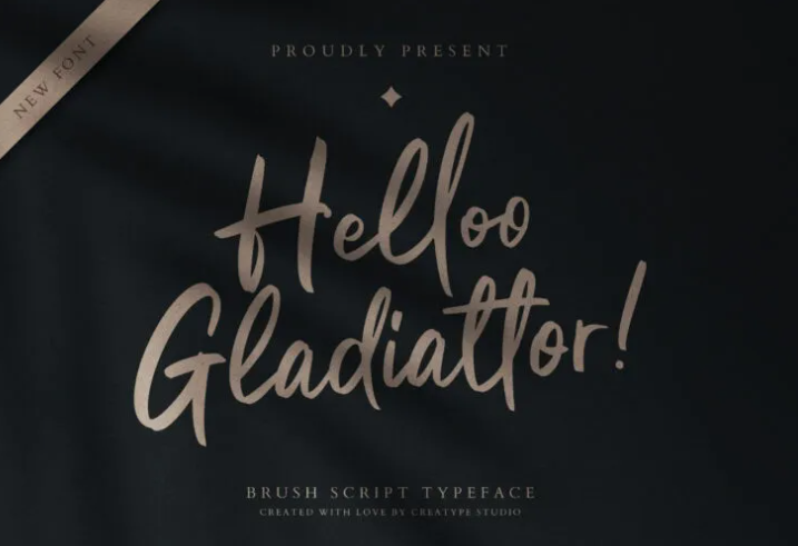 Helloo Gladiattor Brush Script
