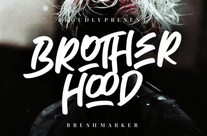 A powerful display font, Brotherhood Font