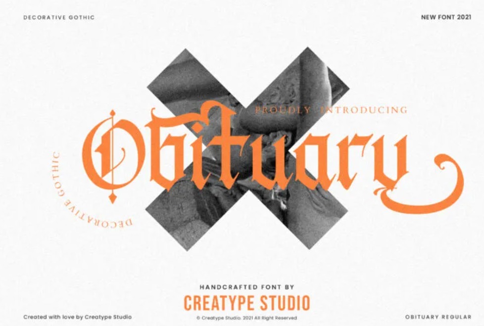 Obituary Handcrafted Font