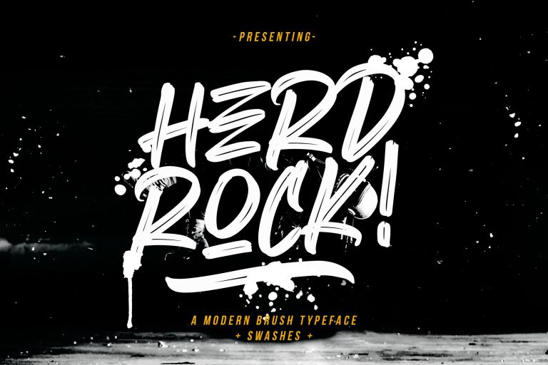 Herdrock Brush Typeface