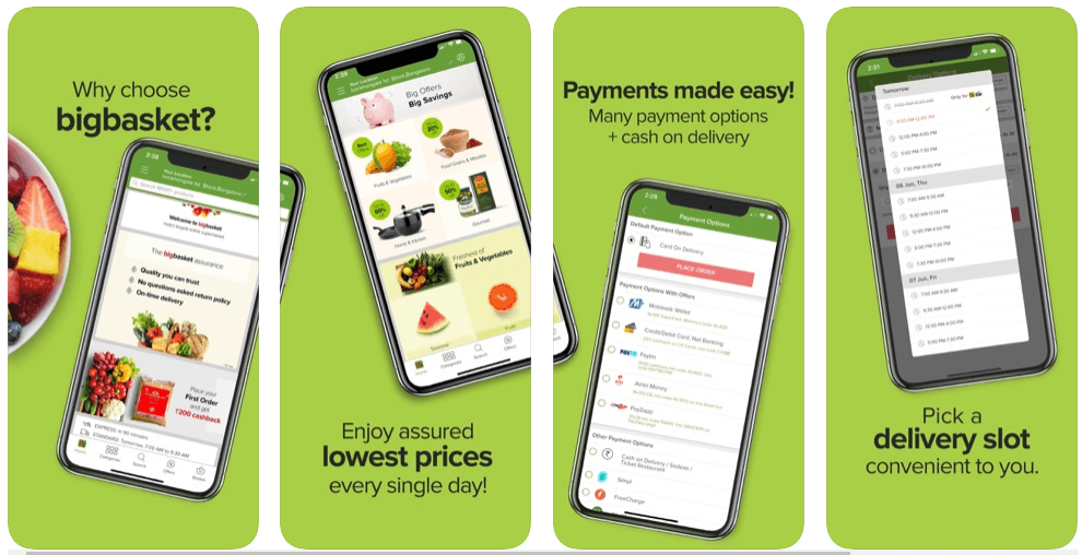 A grocery delivery app, Bigbasket