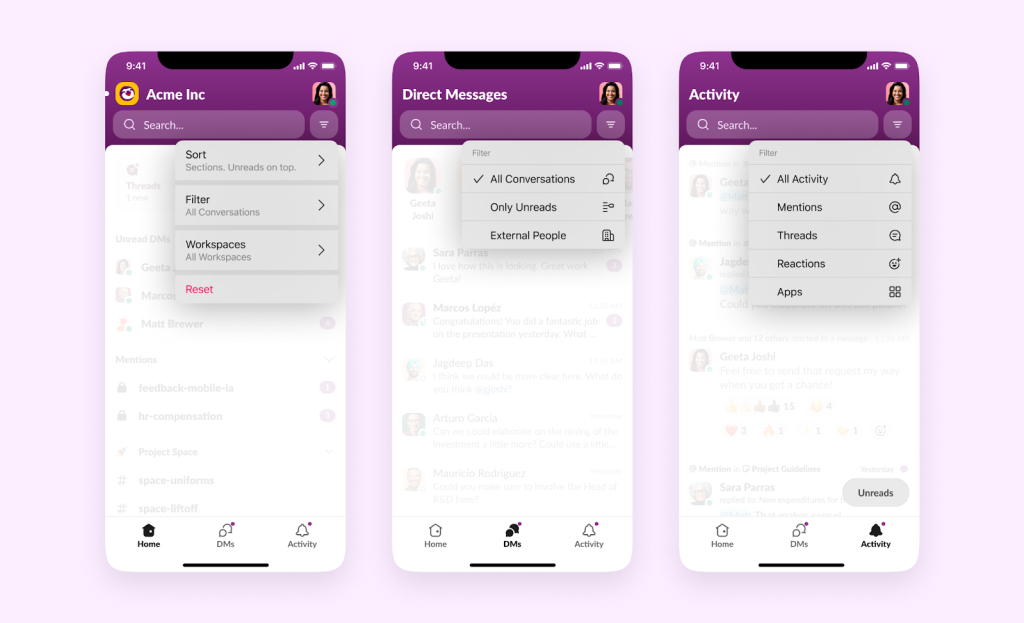 A handy productivity and communication app, Slack