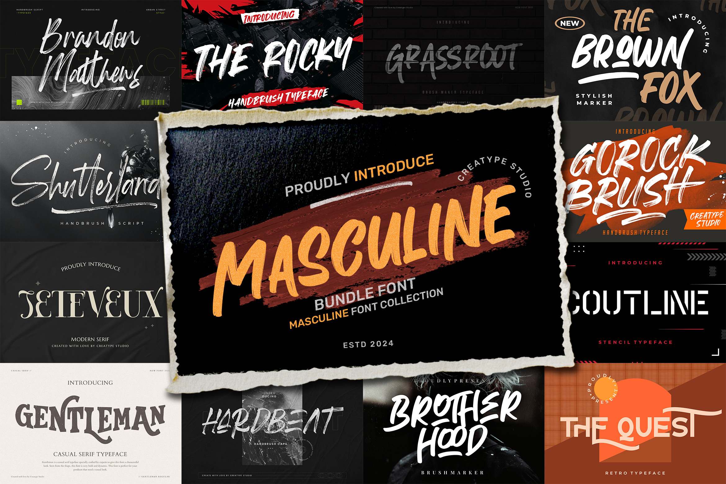 Top 12 Masculine Fonts for Impactful Branding Images