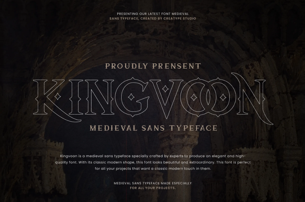 11. Kingvoon Medieval Sans
