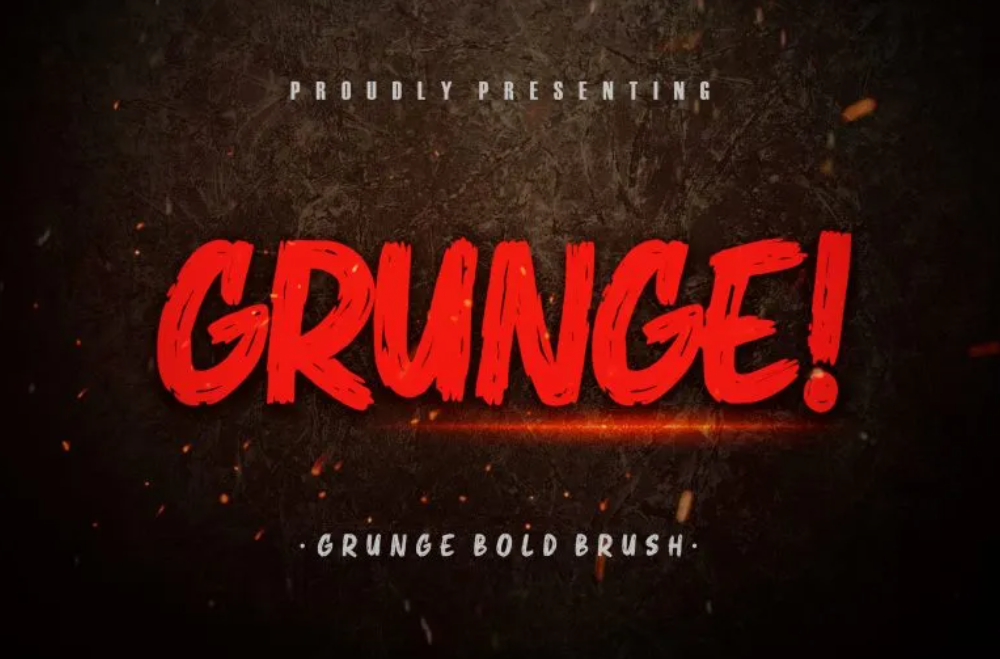 13. Grunge! Bold Brush Typeface