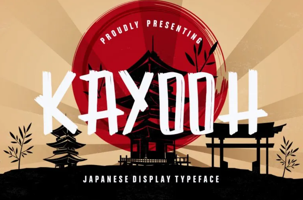 14. Kayooh Japanese Display Typeface