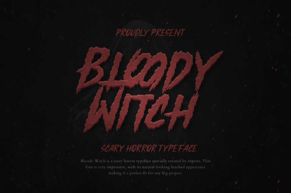 15. Bloody Witch Horror Instagram Font