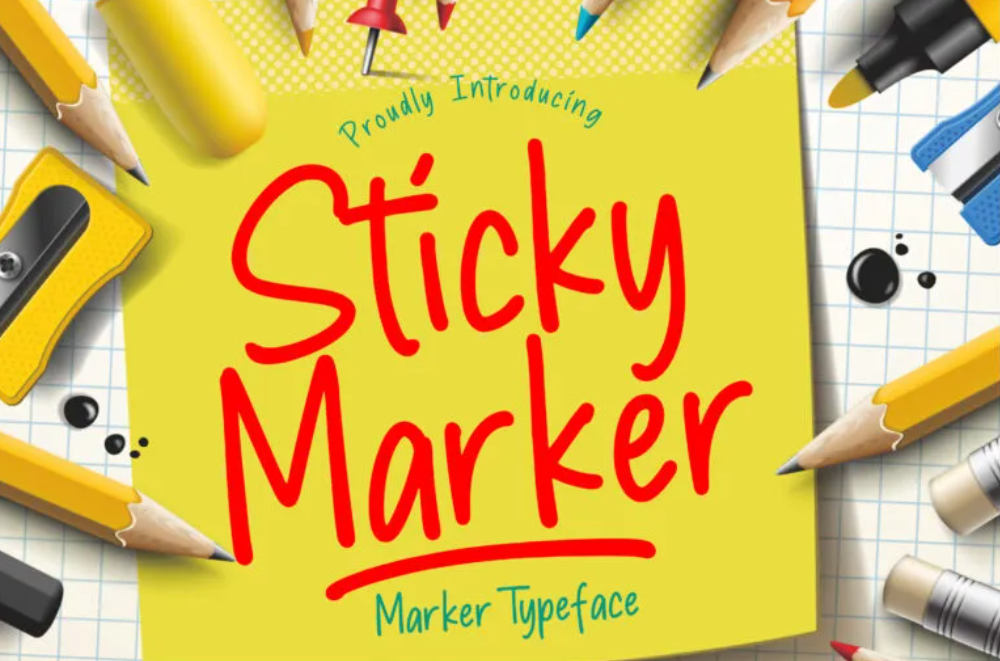 sticky maker font