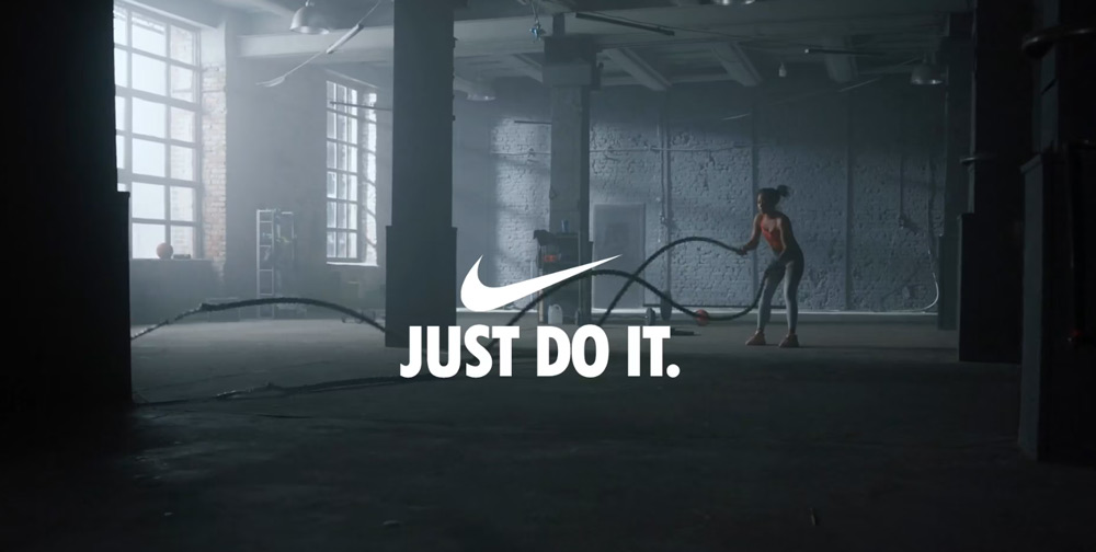 Real athlete doing exercise for Just Do It campaign
