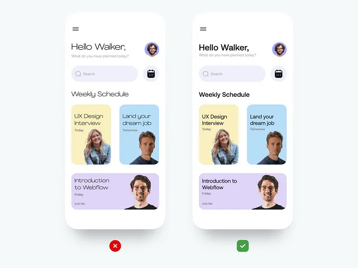 consistent typography selection