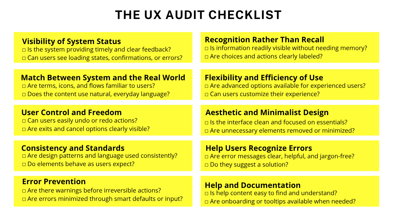 UX Audit Checklist