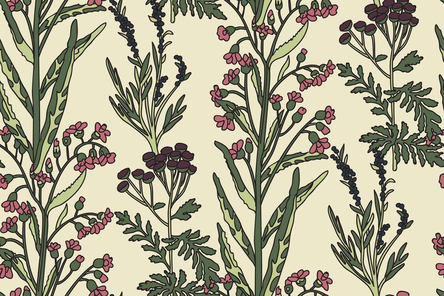 Abstract flower botanical shapes