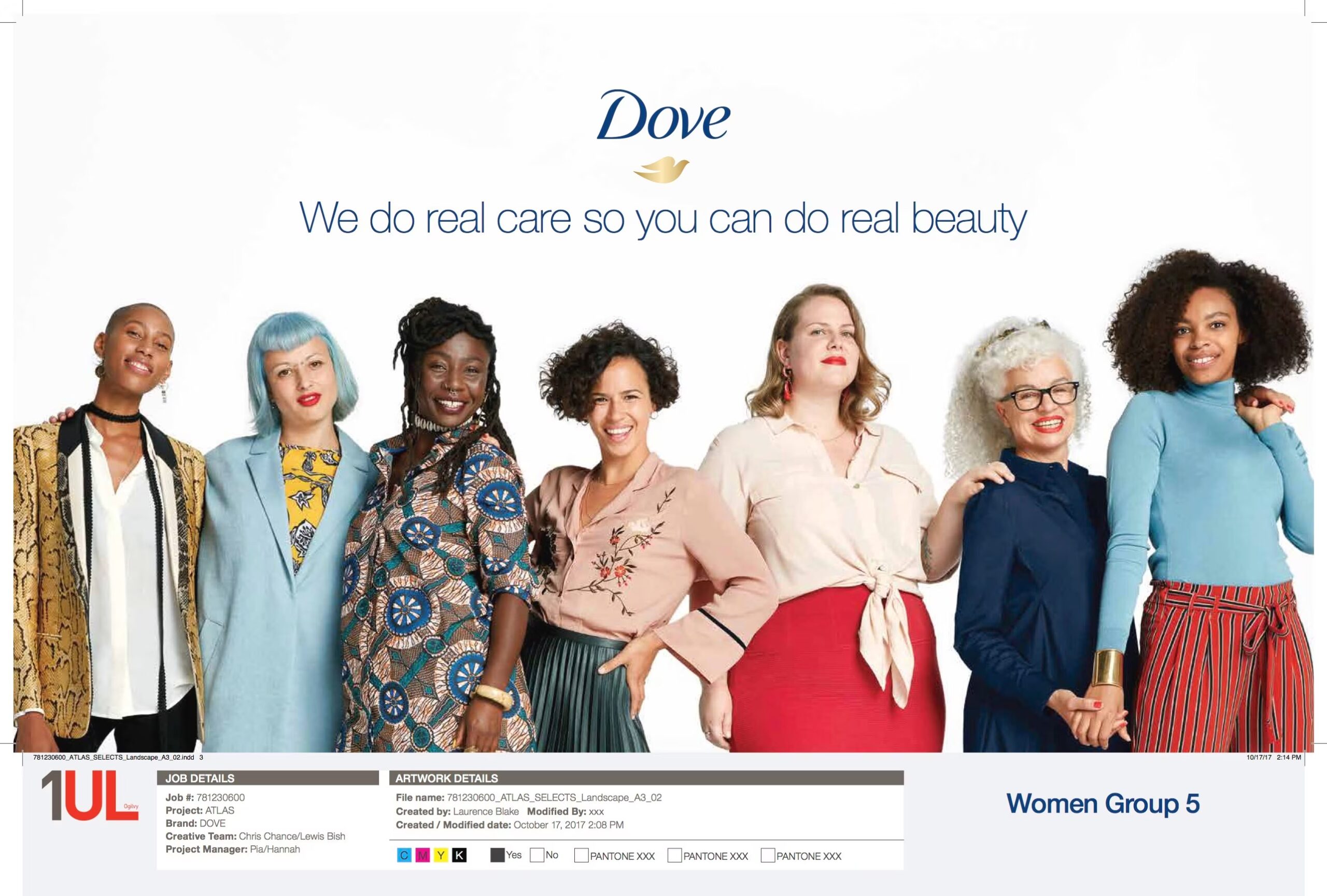 Women with diversity for Dove: Real Beauty