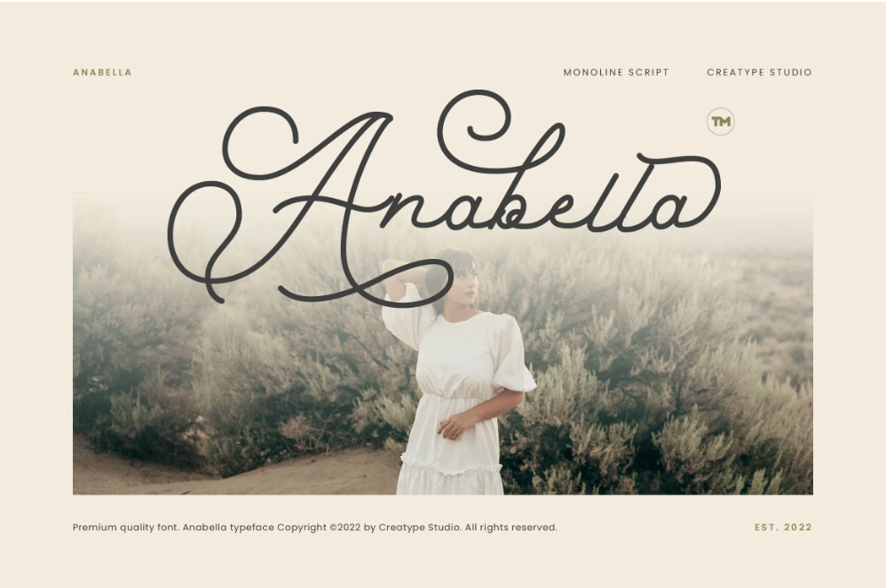 8. Anabella Monoline Script