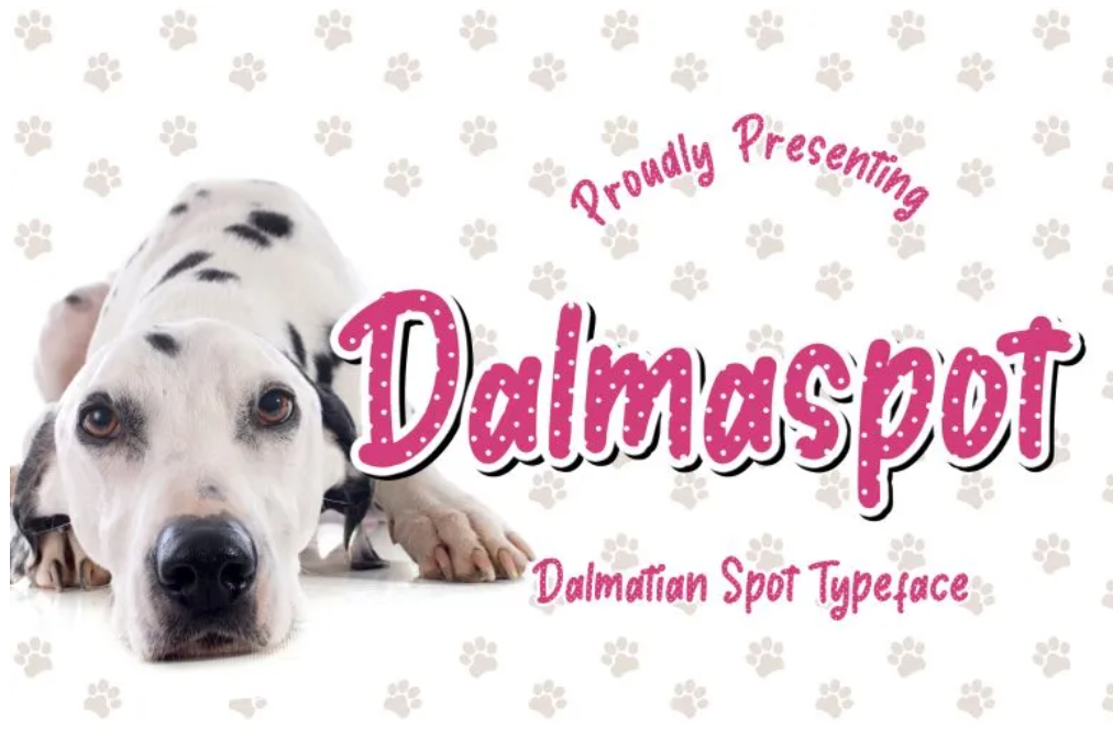 8. Dalmaspot Dalmatian Spot Typeface
