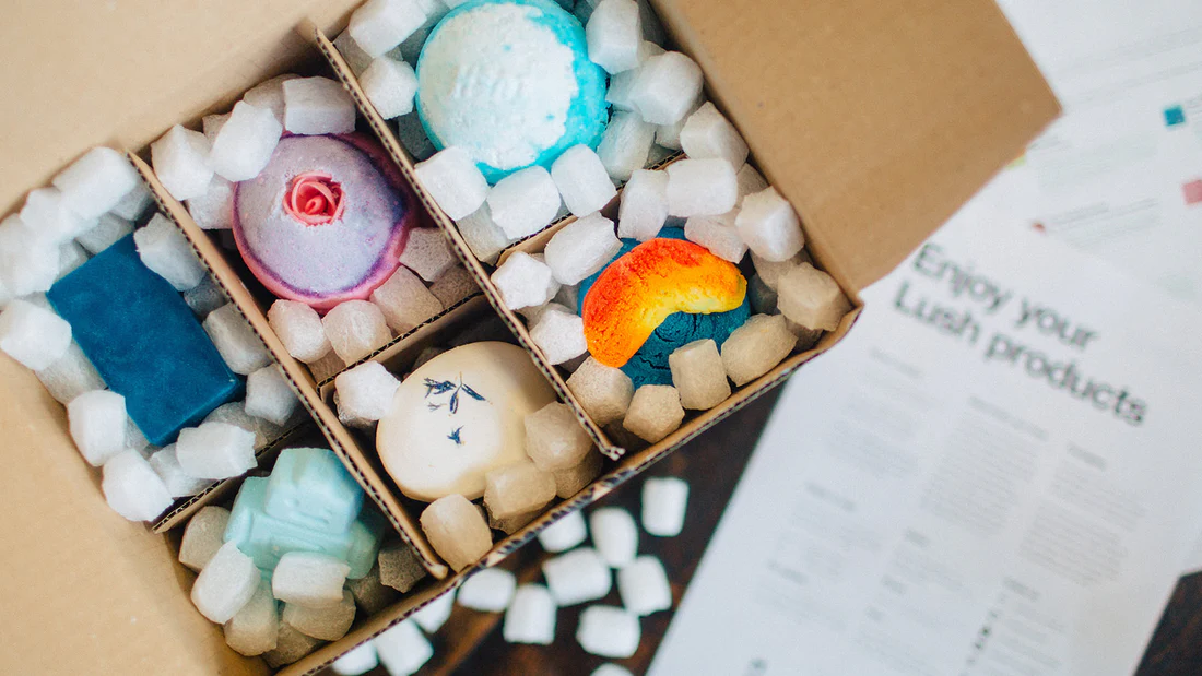 Lush’s compostable packaging