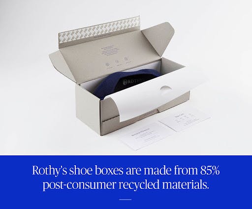 Minimal Packaging for Rothy shoes