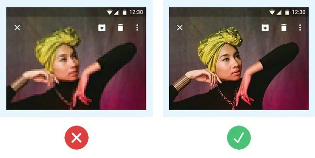 blurry images on a web page