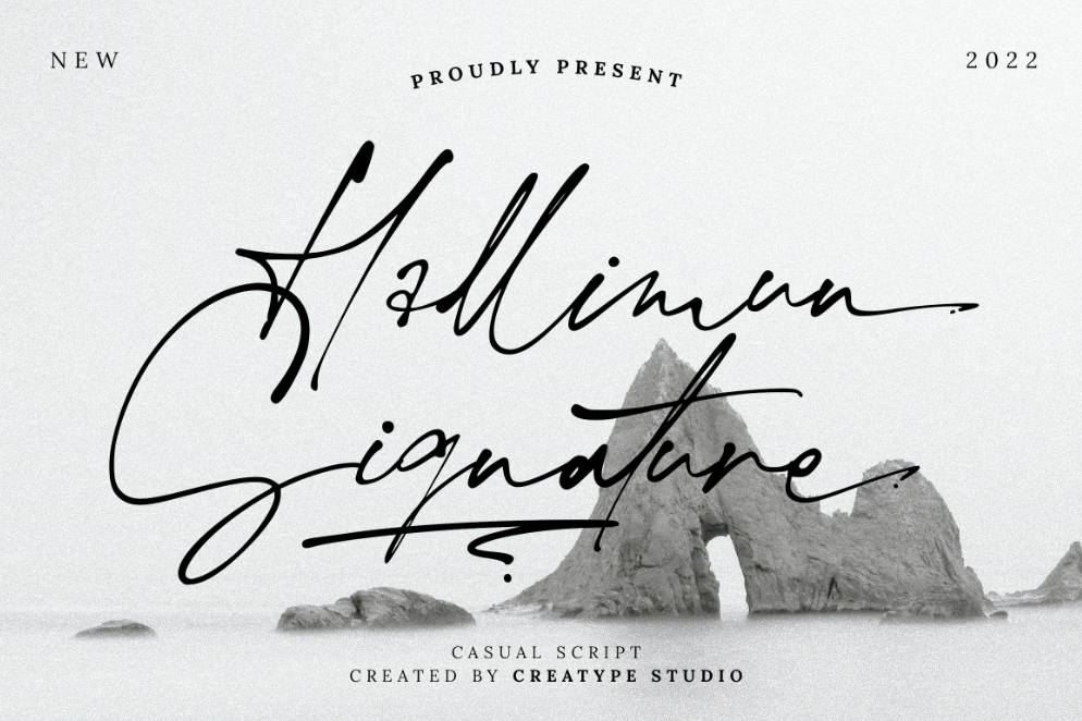 11. Hallimun Signature Casual Script