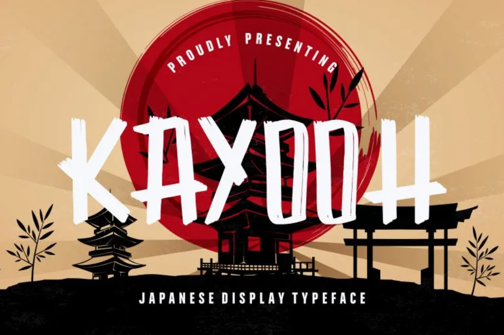 15. Kayooh Japanese Display Typeface