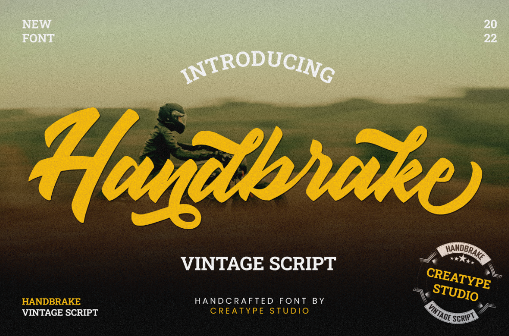 16. Handbrake Stylish Handlettering