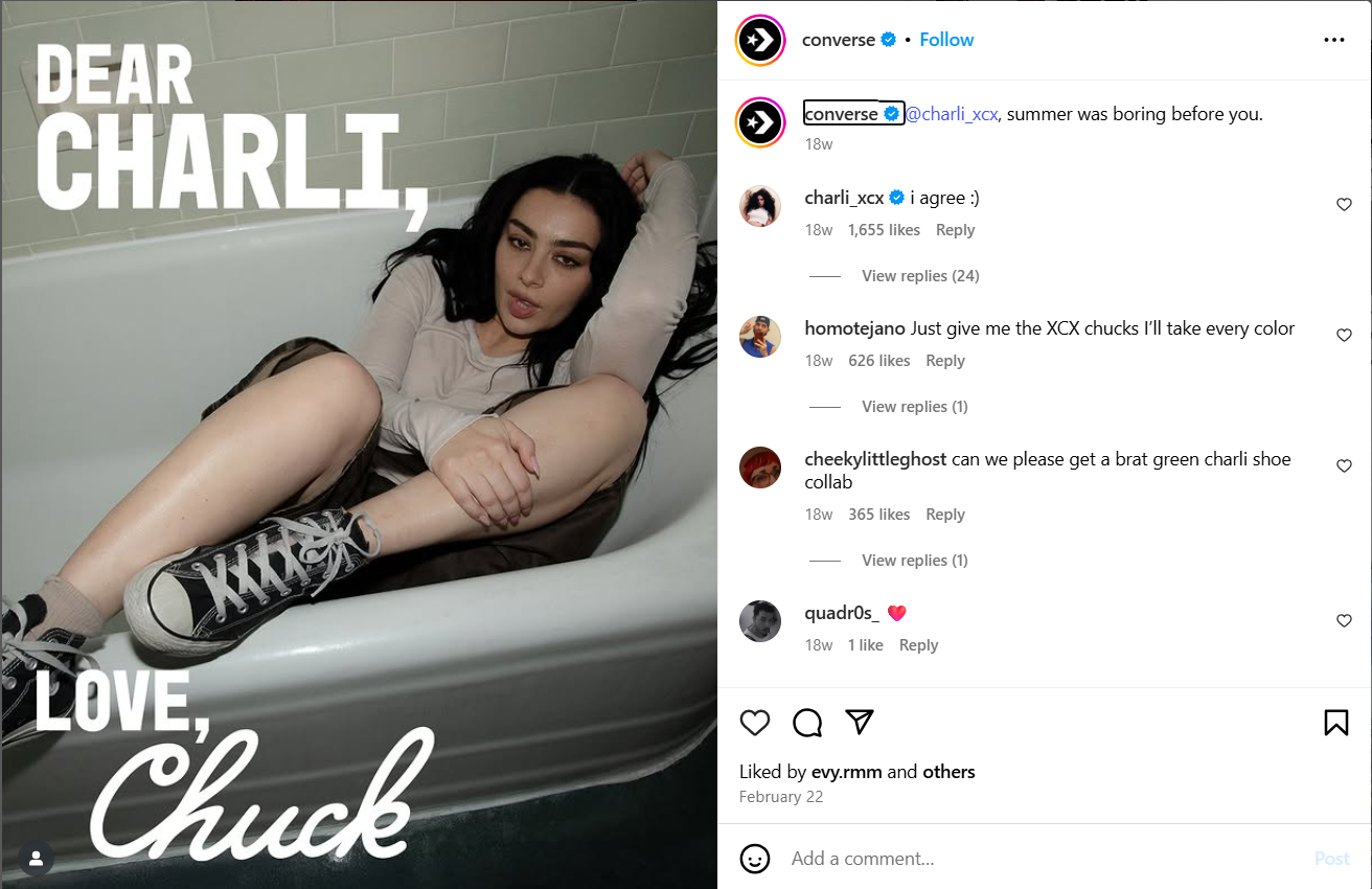 Charlixcx with Converse