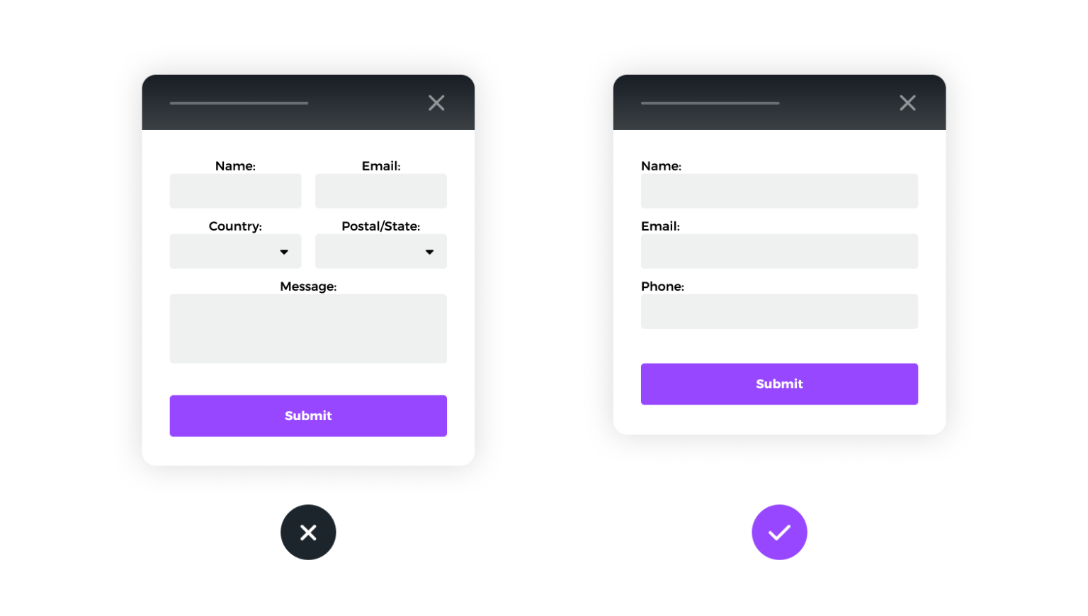 Poor vs. effective form structure
