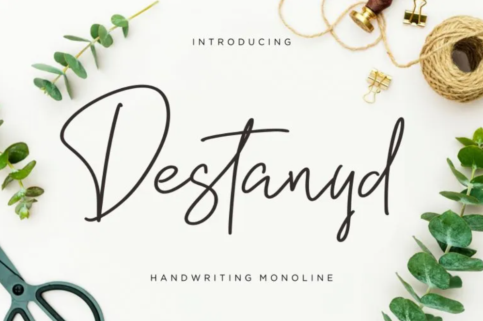4. Destanyd Handwriting Monoline