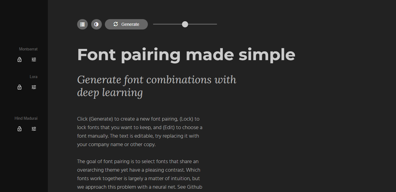 Font Pairing Solution Fontjoy