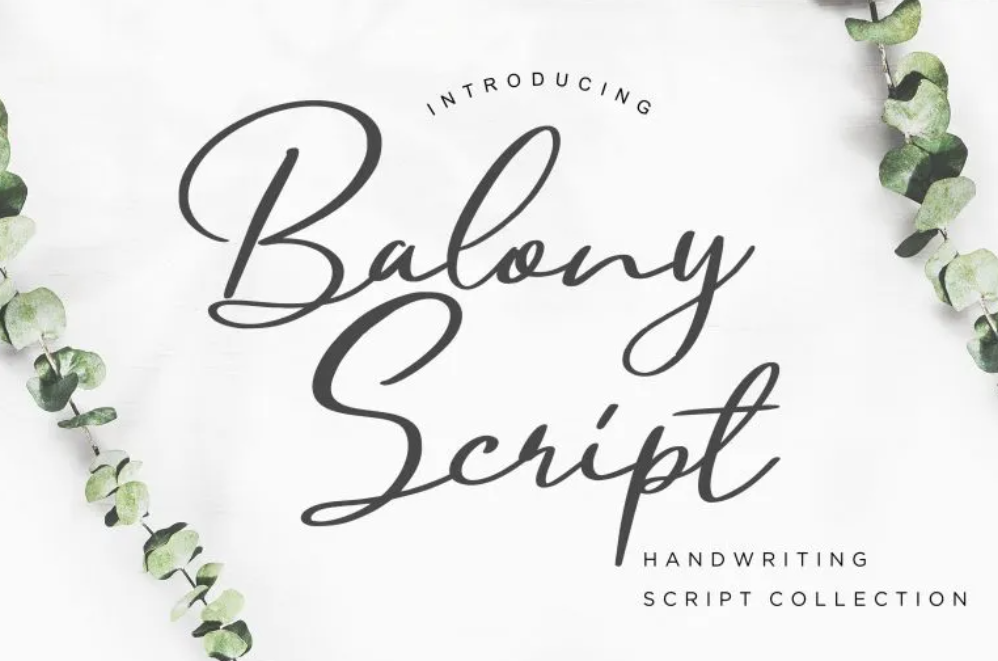 6. Balony Script Handwriting